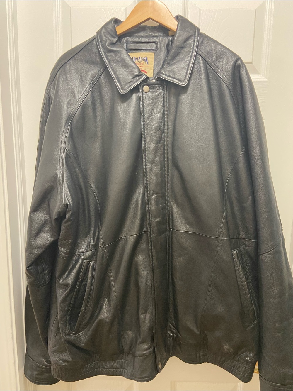 Himalaya Outfitters Men's Black Leather Jacket - Size 3XLT